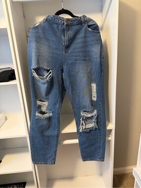 Fashion Nova Distressed Boyfriend Jeans 1X